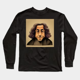 Baruch Spinoza Caricature Long Sleeve T-Shirt